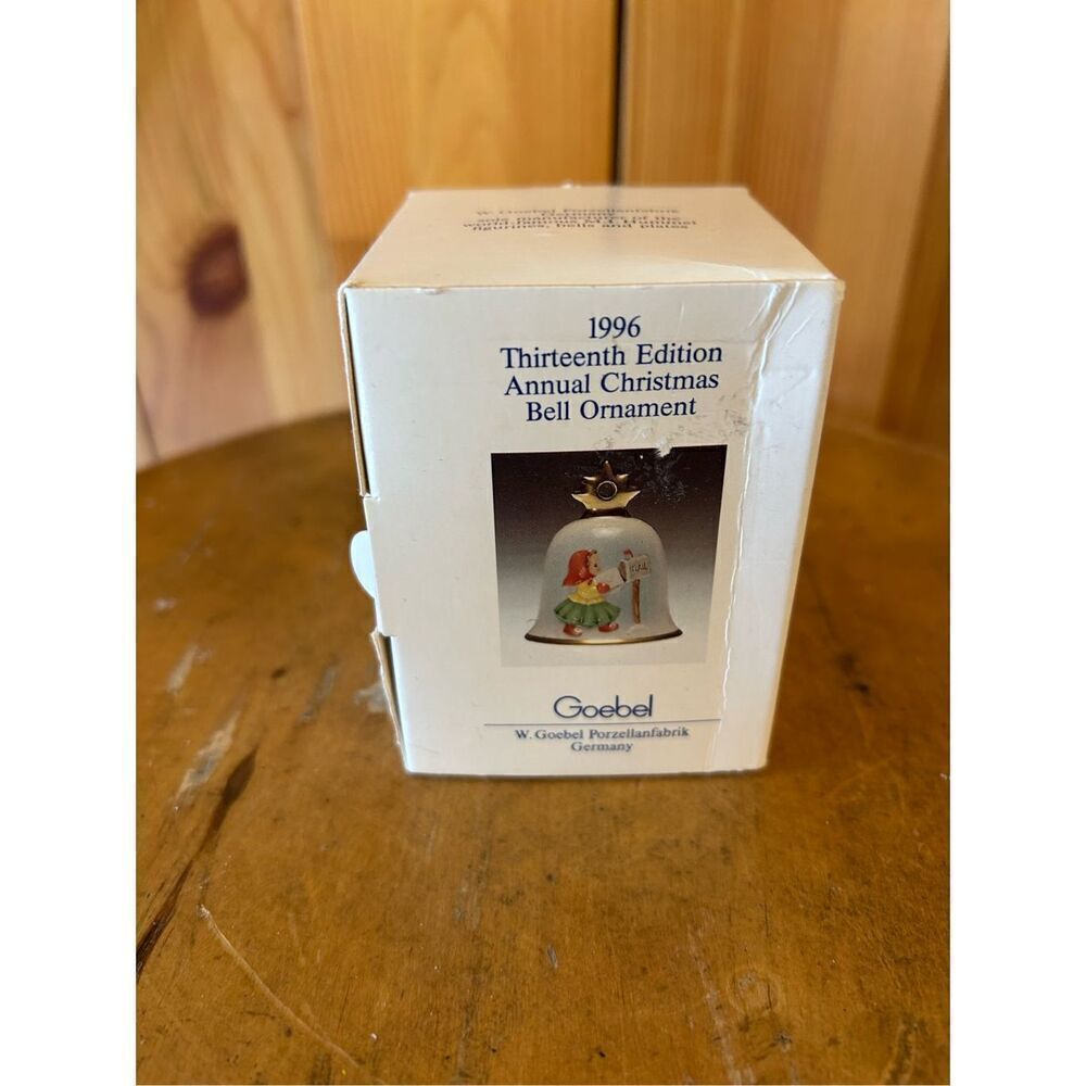 Goebel 1996 13th edition annual Christmas bell ornament (0106)